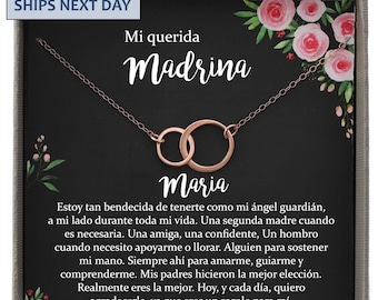 Madrina Gift, Regalo para Madrina Necklace, Collar Regalo para mujer, Spanish Godmother, Personalized Gifts Español, Bewished Gifts