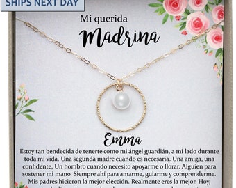 Madrina Gift – Regalo Personalizado, Necklace for Spanish Godmother, Christmas, Birthday, Mother's Day or Wedding Gift