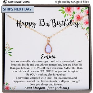 13th birthday girl, 13th birthday gift official teenager, Thirteenth Birthday Necklace, gift for 13 year old girl gifts, Teen birthday