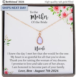 Mother of the Bride Gift from Groom, Mother in Law Wedding Gift from Groom, Wedding Gift for Mother in Law from Groom
