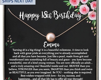 18th Birthday Gifts for Girls, Birthday Gift ideas, Gift for 18th Birthday Girl, Eighteenth Birthday Necklace, Personalized Gift