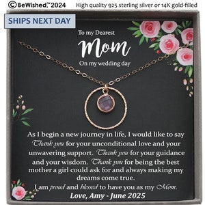 Mother of the Bride Gift from Daughter Mother of the Bride Necklace from Bride Eternity Necklace Mom of Bride Gift To Mom from Bride