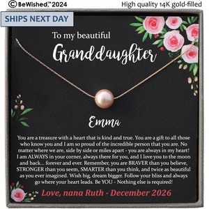 Granddaughter Gift from Grandma, Personalized Granddaughter Necklace, Granddaughter Birthday gift, Granddaughter Christmas Gift Wedding Gift