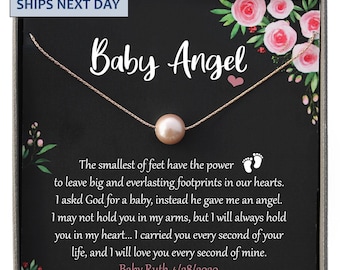 Baby Loss Gift - Personalized Miscarriage Necklace, Sympathy Keepsake for Infant or Stillborn Remembrance Jewelry