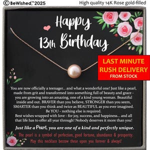 LAST MINUTE 13th Birthday Girl Gifts, Official Teenager, Thirteenth Birthday Necklace, Teen Birthday Gift for 13 Year Old Girl Gift Ideas