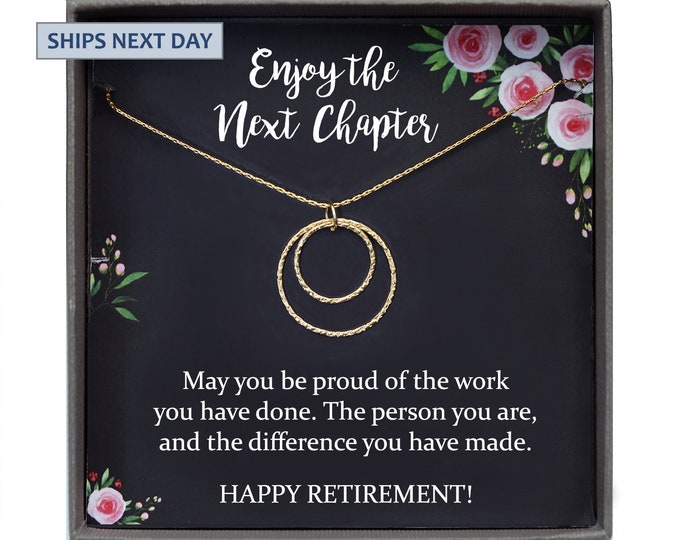 Retirement Gifts for Women Necklace, Teacher Retirement Gift Retirement necklace for women Coworker Retirement Gift gifts for nurses