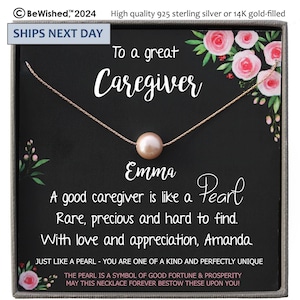 Caregiver Gift, Caregiver Thank You Necklace for Caregiver, Caregiver Appreciation, Caregiver Birthday Gift, Christmas gifts for Caregiver