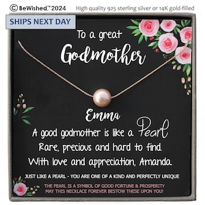 Godmother Gift for Godmother Necklace for Godmother Gift for Christmas Gifts, Thank You Godmother Birthday Gift, Godmother Christmas Gift