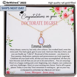 PHD Graduation Gift, Doctorate Graduation Gift for Her, Doctorate Degree Graduation Gift, Personalized Doctorate Gift, Bewished Gifts