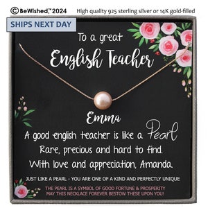 English Teacher Gift for English Teacher Christmas Gifts, Grammar Teacher Gift Idea, English Teacher Retirement Present Personalized Gift