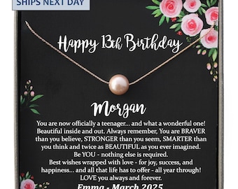 13th Birthday Girl, 13th Birthday Gift Official Teenager, Thirteenth Birthday Necklace, Gift for 13 Year Old Girl Gifts, Teen Birthday