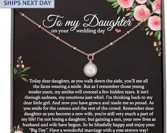 Bride Gift from Mom to Daughter on Wedding Day gift for Daughter on wedding day from Mother to Daughter Wedding, Satellite Chain Necklace