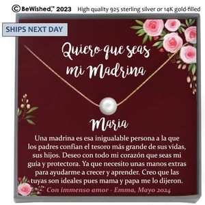 Madrina Proposal Spanish Godparent Proposal Will you be my Madrina Baptism Gift, Pedir quiero que seas mi Madrina Propuesta, Personalized