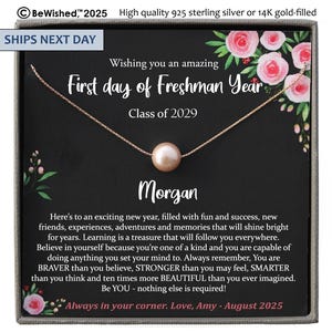 First Day of Freshman Year Gift for Daughter, Granddaughter, Goddaughter, Niece Back to School Gift Teenager, Personalized High School Gift