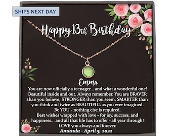 13th Birthday Girl, 13th Birthday Gift Official Teenager, Thirteenth Birthday Necklace, Gift for 13 year Old Girl Gifts, Teen Birthday
