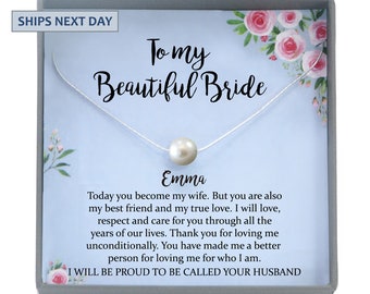 Wedding Day Gift for bride from Groom, To my Beautiful Bride Gift from Groom to Bride Gift Wedding Day