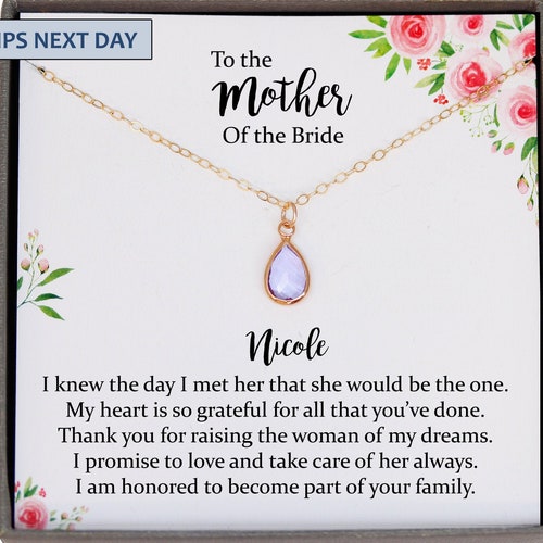 Mother of the Bride Gift From Groom Mother in Law Wedding Etsy