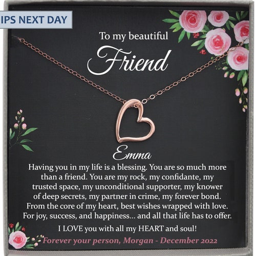 Best Friend Gift Idea Custom Jewelry Gift for Friend Etsy