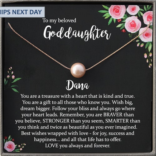 Goddaughter Gifts From Godmother Goddaughter Necklace Etsy