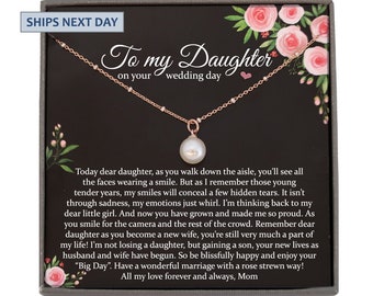 Bride Gift from Mom to Daughter on Wedding Day gift for Daughter on wedding day from Mother to Daughter Wedding, Satellite Chain Necklace