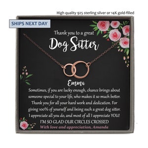 Dog Sitter Gift Necklace, Dog Sitter Appreciation Gift, Pet Sitter Gift, Thank You Gift Idea, Christmas, Birthday, Personalized Gift