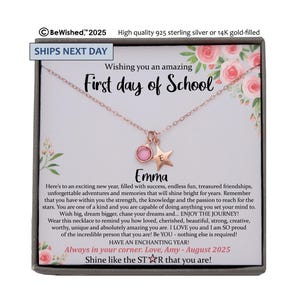 First Day of School Gift for Girls, Back to School Gift, 1st day of School Present, Kindergarten, Preschool, Daughter, Granddaughter, Niece