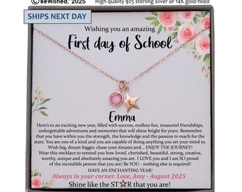 First Day of School Gift for Girls, Back to School Gift, 1st day of School Present, Kindergarten, Preschool, Daughter, Granddaughter, Niece