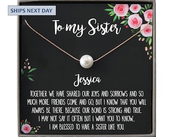 Sister Necklace for Sister Gift Ideas, Sister Birthday Gift, Sisterhood Gift, Big Sister Gift, Sister Jewelry