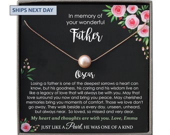 Loss of Father Gift, Dad Memorial Gift Dad condolence gift, Grief Gift, Father Remembrance Necklace, Sorry for your loss , bereavement gift