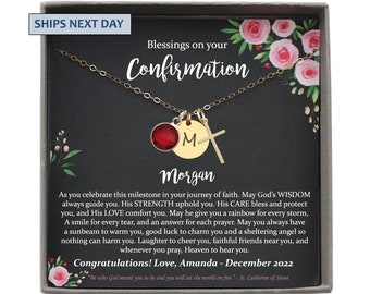 Confirmation Gifts for Girls, Daughter Granddaughter Goddaughter Niece, Catholic Confirmation Gifts for Teen Girls, Custom Initial or Name