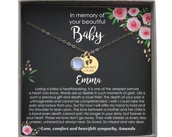 Baby Loss Gift, Infant Loss Gifts, Loss of Baby Necklace, Miscarriage Necklace, Pregnancy Loss Sorry for your loss Condolence Gift Baby Disc