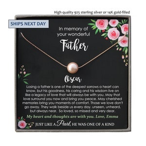 Loss of Father Gift, Dad Memorial Gift Dad condolence gift, Grief Gift, Father Remembrance Necklace, Sorry for your loss , bereavement gift