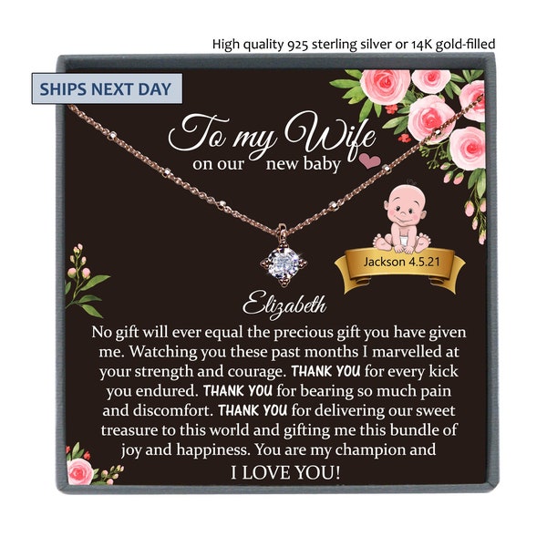 Push Present for Wife for New Baby, New Mom Gift from Husband, Push Gift for Wife, Labor Gifts for Mom