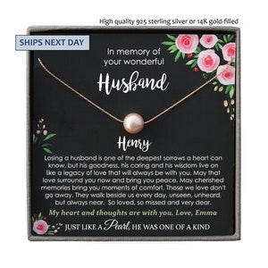 Memorial gift Husband Loss of Husband In Memory of Husband Sorry for your loss of Spouse loss of loved one condolence gift, bereavement gift