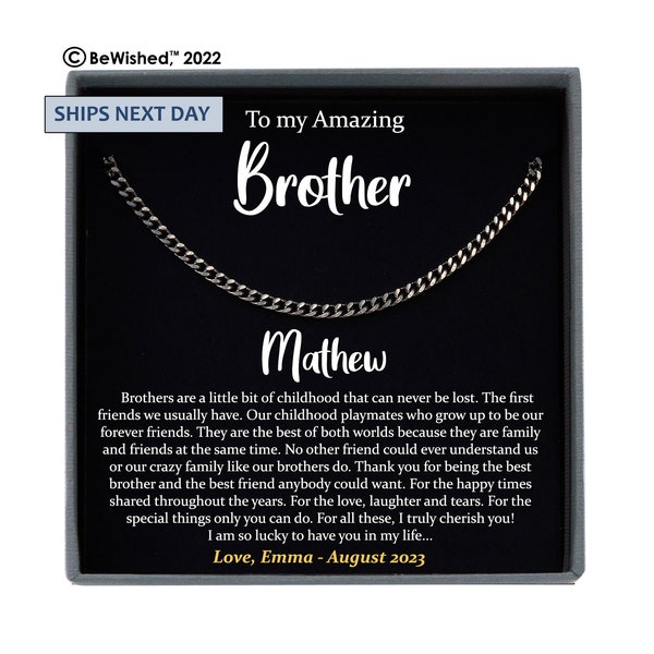 Brother Gift for Brother Christmas Gift Brother Gift from Sister or Brother Birthday Gift for Brother, Big Brother Gift, Little Brother Gift