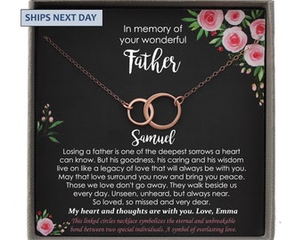 Loss of Father Gift, Dad Memorial Gift Dad condolence gift, Grief Gift, Father Remembrance Necklace, Sorry for your loss , bereavement gift