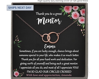 Mentor Gift for Women Necklace: Gift for Boss, Teacher, Professor, Tutor, Thank You Gifts for Women, Appreciation Gifts, Personalized Gift