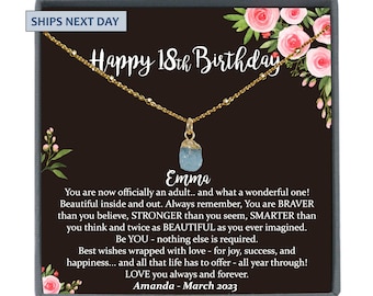 18th Birthday Gift for Girls, Birthstone Necklace, Birthday Gift Ideas, Gift for 18th Birthday Girl Eighteenth Birthday Gift for her Jewelry