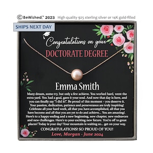 Doctorate Graduation Gift for Her, PHD Graduation Gift, Doctorate Degree Graduation Gift, Personalized Doctorate Gift