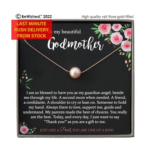 LAST MINUTE Gift, Godmother Gift from Godson or Goddaughter, Godmother Necklace