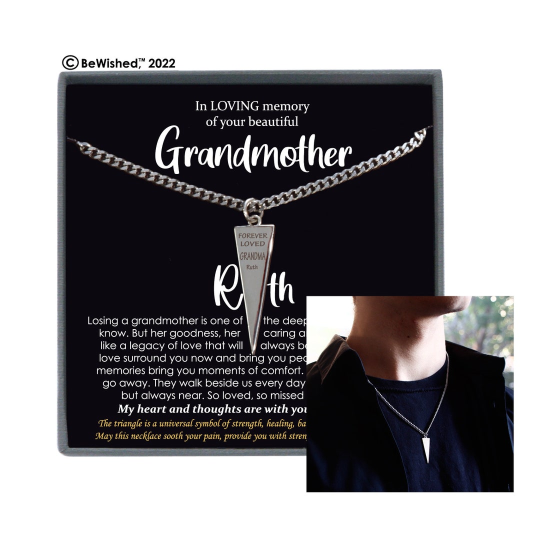 Sympathy Gift for Men Loss of Grandmother Gift for Grandson, Grandma Memorial Gift Men
