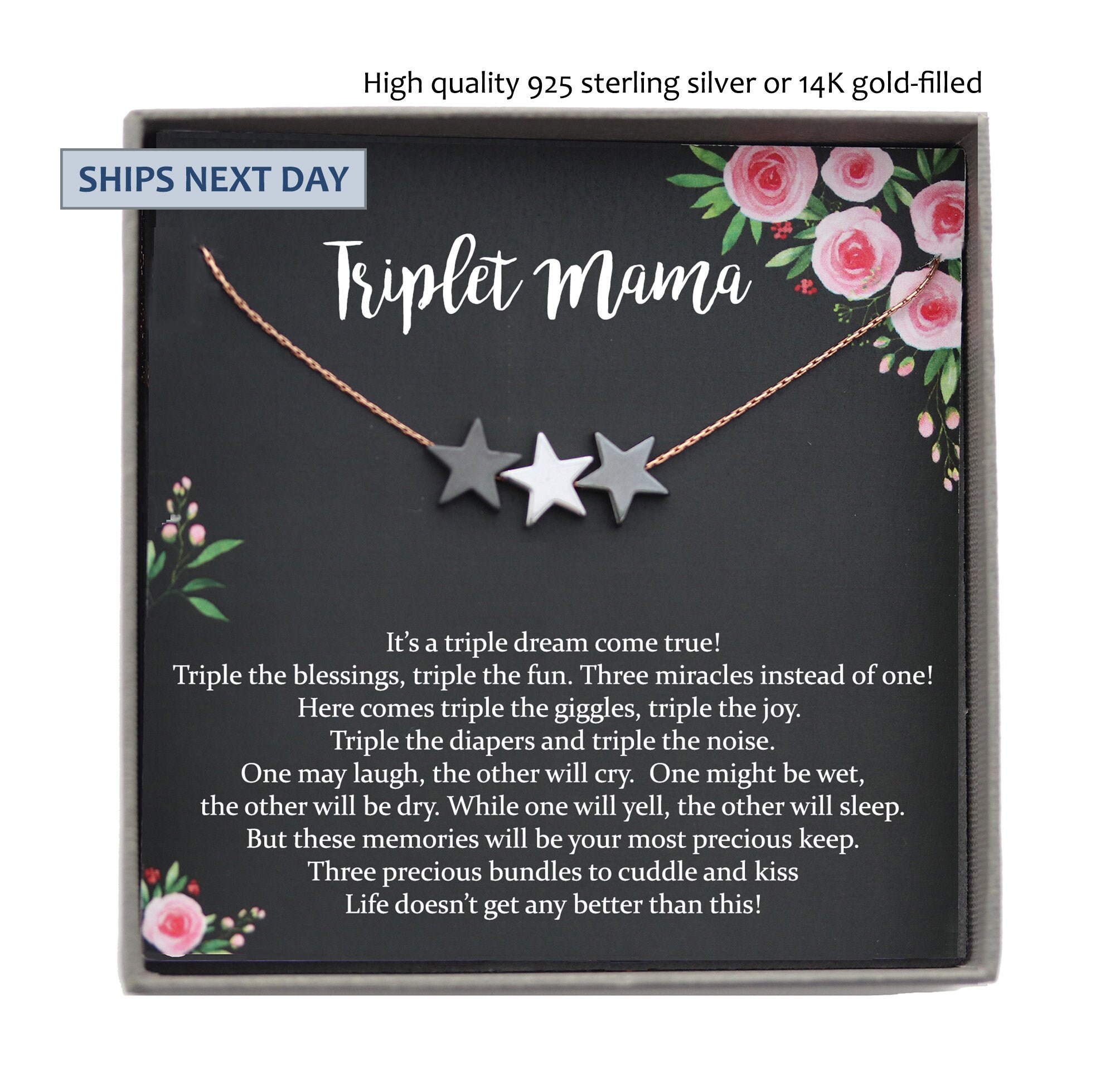 Mom of Triplets Gift for Triplet Mama Mom of Multiples Etsy