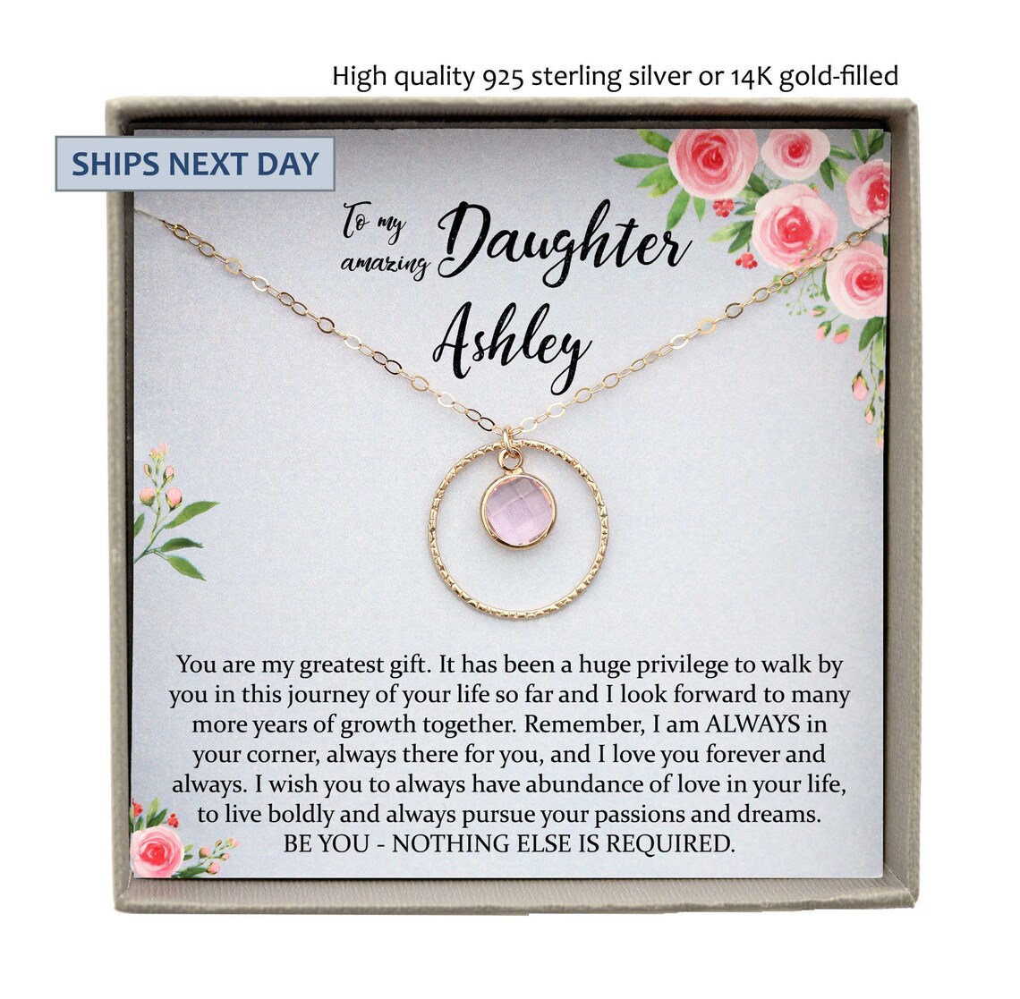Daughter Gift From Mom to Daughter Necklace for Daughter Gift Etsy