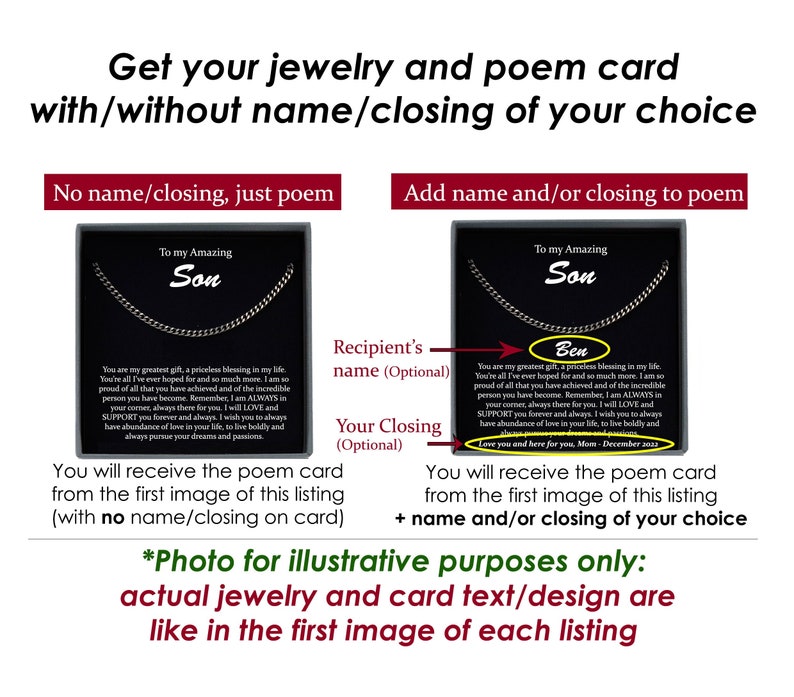 Confirmation Gift for Boys or Men - Personalized Custom Engraved Necklace with Sentimental Message bild 6