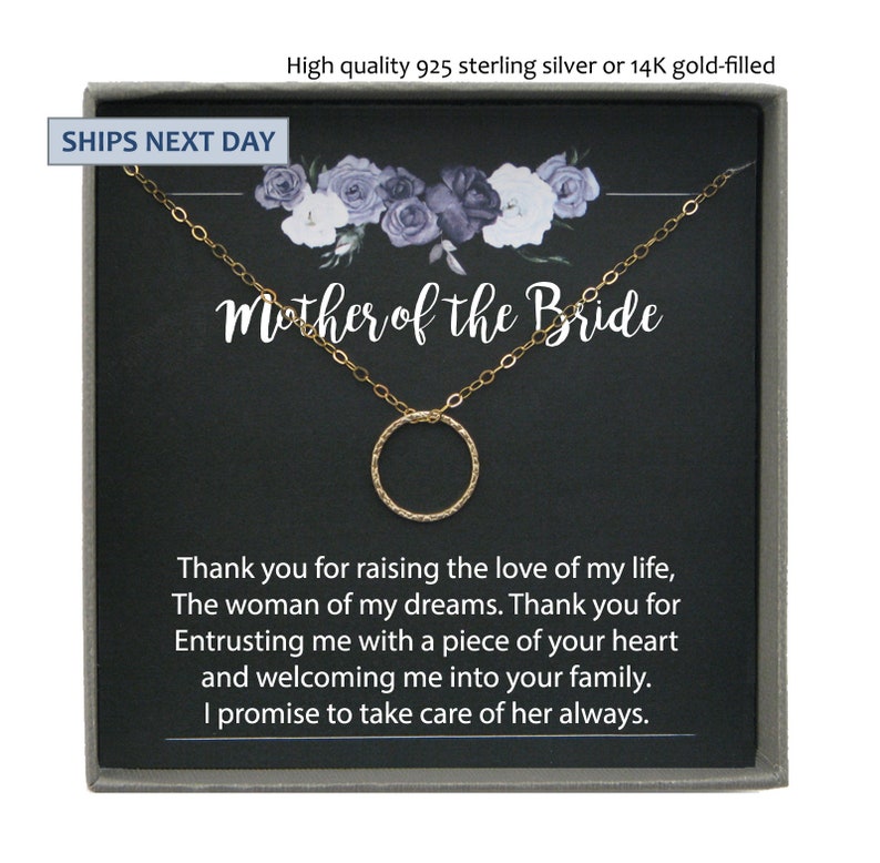 Mother of the Bride Gift from Groom Thank you for Raising the Woman of my Dreams Necklace from Groom to mother of bride Gift from son in law