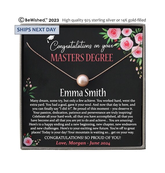 Masters Degree Graduation Gift, MBA Graduation Gift for her, Masters Graduation Gift, Master's Degree Gifts, Personalized Gifts for her