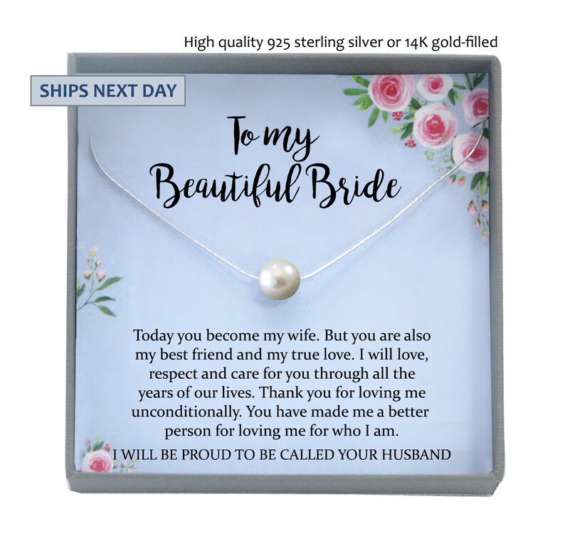 Wedding Day Gift for bride from Groom To my Beautiful Bride Etsy