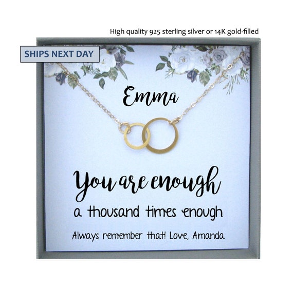 Buy Motivational Jewelry I Am Enough Strong Brave Necklace Online in India  - Etsy