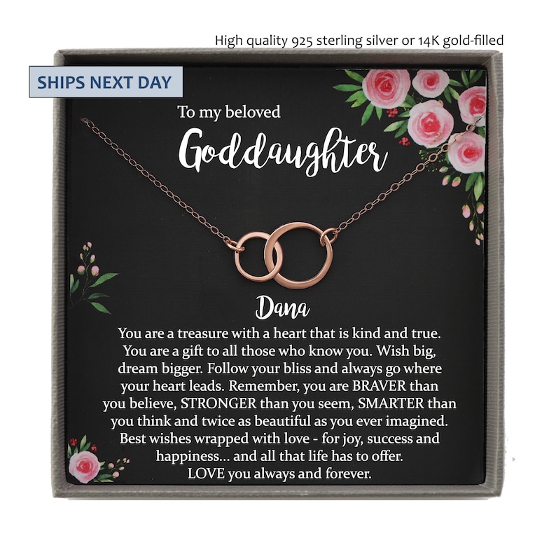 Goddaughter Gifts From Godmother Goddaughter Necklace Etsy
