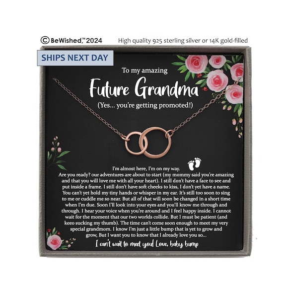 Baby Announcement Grandparent, New Grandma Gift, Promoted to Grandma Pregnancy Reveal Gift for New Grandmother Gift, First Time Grandma